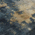 5' X 8' Blue Gold And Silver Abstract Washable Area Rug With UV Protection