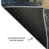 8' X 10' Blue Gold And Silver Abstract Washable Area Rug With UV Protection