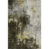5' X 8' Brown Gold And Silver Abstract Washable Area Rug With UV Protection