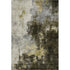 5' X 8' Brown Gold And Silver Abstract Washable Area Rug With UV Protection