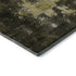 8' Brown Gold And Silver Abstract Washable Round Rug With UV Protection