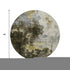8' Brown Gold And Silver Abstract Washable Round Rug With UV Protection