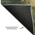 5' X 8' Fern Green Gold And Silver Abstract Washable Area Rug With UV Protection