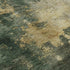 5' X 8' Fern Green Gold And Silver Abstract Washable Area Rug With UV Protection