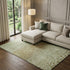 8' X 10' Artichoke Green And Copper Polka Dot Washable Area Rug With UV Protection