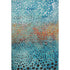 5' X 8' Blue Copper And Ivory Polka Dot Washable Area Rug With UV Protection