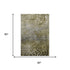 5' X 8' Brown Gray And Beige Polka Dot Washable Area Rug With UV Protection