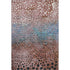 8' X 10' Rust Teal And Ivory Polka Dot Washable Area Rug With UV Protection