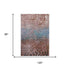8' X 10' Rust Teal And Ivory Polka Dot Washable Area Rug With UV Protection