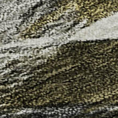 5' X 8' Granite Gray Beige And Gold Abstract Washable Area Rug With UV Protection