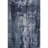5' X 8' Navy Blue And Silver Abstract Washable Area Rug With UV Protection