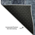 5' X 8' Navy Blue And Silver Abstract Washable Area Rug With UV Protection