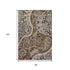 8' X 10' Brown Beige And Taupe Paisley Washable Area Rug With UV Protection