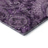 5' X 8' Purple And Charcoal Paisley Washable Area Rug With UV Protection