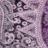 5' X 8' Purple And Charcoal Paisley Washable Area Rug With UV Protection