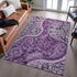 8' X 10' Purple And Charcoal Paisley Washable Area Rug With UV Protection