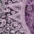 8' X 10' Purple And Charcoal Paisley Washable Area Rug With UV Protection