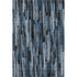 5' X 8' Blue Charcoal And Silver Striped Washable Area Rug With UV Protection