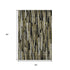 5' X 8' Brown Charcoal And Gray Striped Washable Area Rug With UV Protection