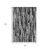 8' X 10' Gray And Silver Striped Washable Area Rug With UV Protection