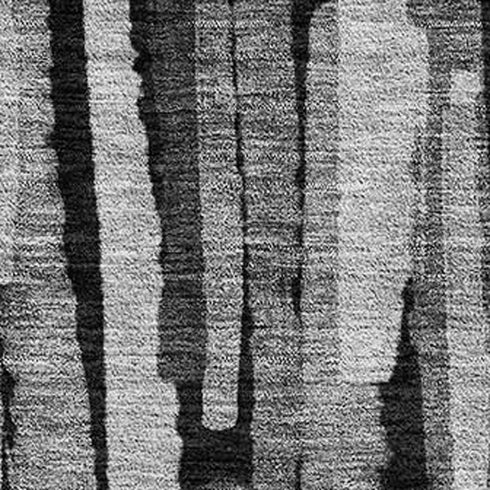 8' X 10' Gray And Silver Striped Washable Area Rug With UV Protection