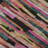 5' X 8' Pink Teal And Orange Striped Washable Area Rug With UV Protection