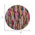 8' Pink Teal And Orange Striped Washable Round Rug With UV Protection