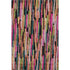 8' X 10' Pink Teal And Orange Striped Washable Area Rug With UV Protection