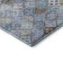 8' X 10' Blue Copper And Silver Geometric Washable Area Rug With UV Protection