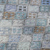 8' X 10' Blue Copper And Silver Geometric Washable Area Rug With UV Protection