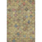 5' X 8' Gold Blue And Copper Geometric Washable Area Rug With UV Protection