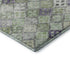5' X 8' Green Purple And Gray Geometric Washable Area Rug With UV Protection
