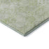 8' Sage And Ivory Geometric Washable Round Rug With UV Protection