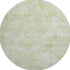 8' Sage And Ivory Geometric Washable Round Rug With UV Protection