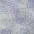 8' Sky Blue And Ivory Geometric Washable Round Rug With UV Protection