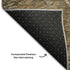 8' Brown And Gray Damask Washable Round Rug With UV Protection