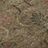 8' Brown And Gray Damask Washable Round Rug With UV Protection