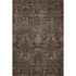 8' X 10' Chocolate And Gray Damask Washable Area Rug With UV Protection