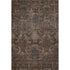 8' X 10' Chocolate And Gray Damask Washable Area Rug With UV Protection