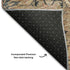 8' X 10' Khaki Gray And Salmon Damask Washable Area Rug With UV Protection