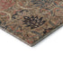 8' X 10' Khaki Gray And Salmon Damask Washable Area Rug With UV Protection