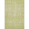 8' X 10' Artichoke Green And Ivory Damask Washable Area Rug With UV Protection