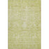 8' X 10' Artichoke Green And Ivory Damask Washable Area Rug With UV Protection