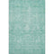 8' X 10' Aqua And Ivory Damask Washable Area Rug With UV Protection