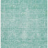 8' X 10' Aqua And Ivory Damask Washable Area Rug With UV Protection