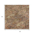 5' X 8' Brown And Beige Damask Washable Area Rug With UV Protection