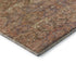 9' X 12' Brown And Beige Damask Washable Area Rug With UV Protection