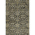 8' X 10' Charcoal And Gray Damask Washable Area Rug With UV Protection
