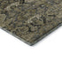 8' X 10' Charcoal And Gray Damask Washable Area Rug With UV Protection
