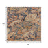 8' X 10' Terra Cotta And Blue Damask Washable Area Rug With UV Protection